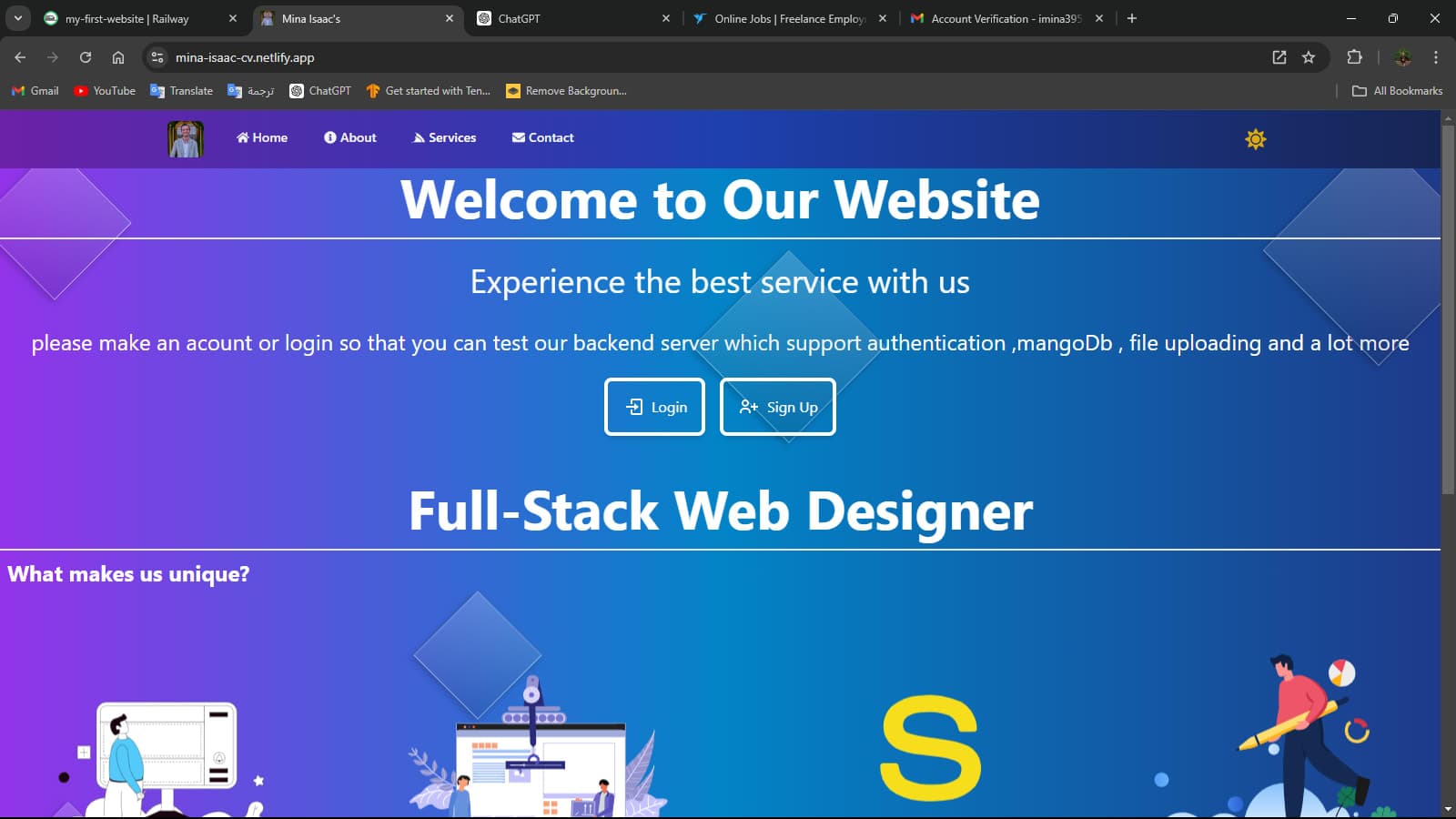 My Old Portfolio Website - image 1